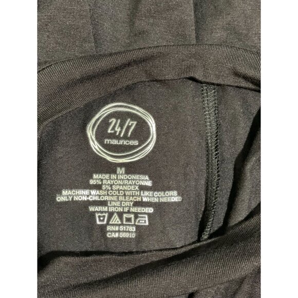 Maurices Long Sleeve Black A-Line Tunic Dress Medium Cotton Blend - Picture 3 of 8